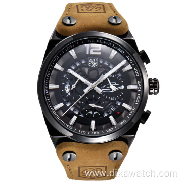 Benyar Top Selection Brand Men'S Leather Quartz Watches Casual Sport Luxury Watch Men Wrist Top Ranking Reloj de hombre for Boys
